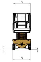 Ascenseur de ciseaux de protection d'inclinaison avec le contrôle proportionnel de plate-forme extensible